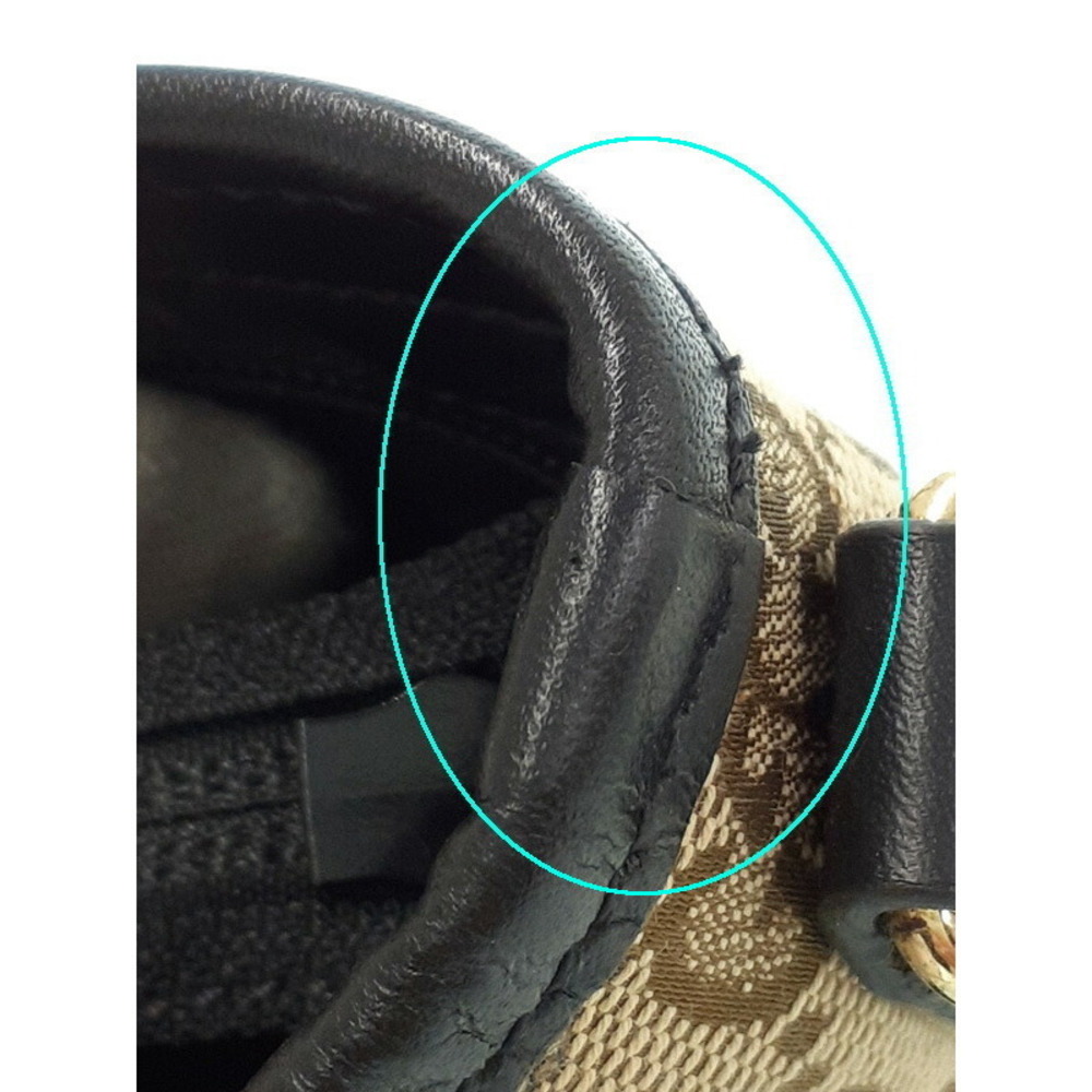 Gucci GG Monogram Brown Web Flat Messenger Bag red green web - Picture 9 of 9